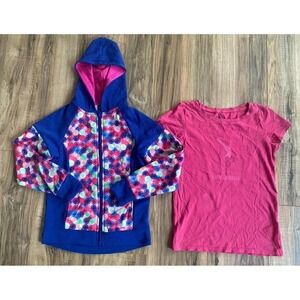 Girls Lot of 2 Dance Exercise Tops Life is Good Champion Sz 7 8